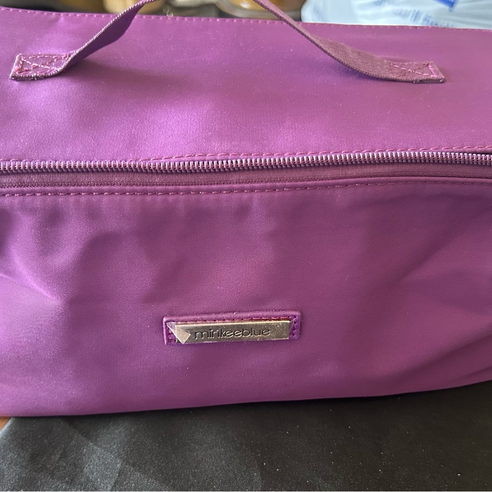 Minkeeblue lunch bag! Insulated Purple Bag with Zipper Closure COOL- NeW